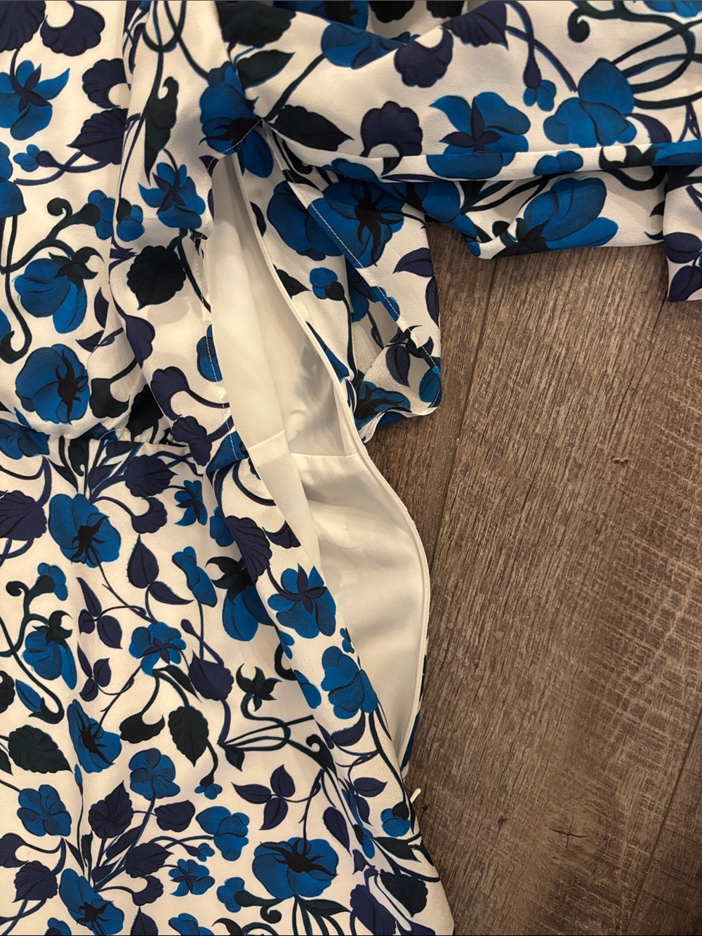 Saloni Silk Juliet Dress in Forget Me Not - Picture 5 of 6